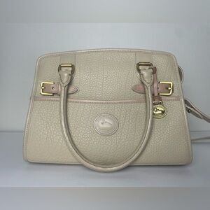 Vintage All Weather Leagher Dooney & Bourke Cream Handbag